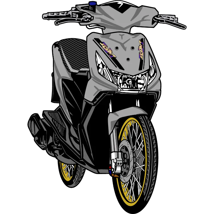 Kumpulan Gambar Motor Kartun Paling Bagus dan Terlengkap 19 Gambar Motor Kartun