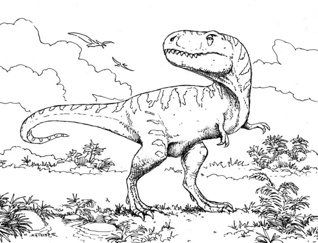 Mewarnai Dinosaurus