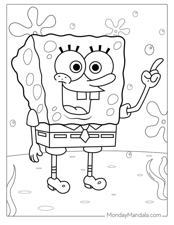 Kumpulan Gambar Mewarnai Spongebob Terbagus dan Terlengkap 15 Gambar Mewarnai Spongebob