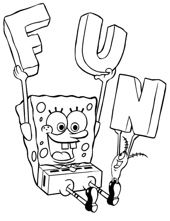 Kumpulan Gambar Mewarnai Spongebob Terbagus dan Terlengkap 28 Gambar Mewarnai Spongebob