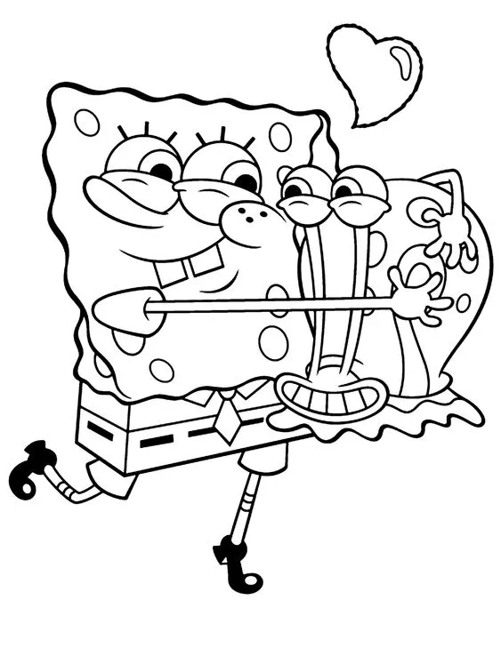 Kumpulan Gambar Mewarnai Spongebob Terbagus dan Terlengkap 23 Gambar Mewarnai Spongebob