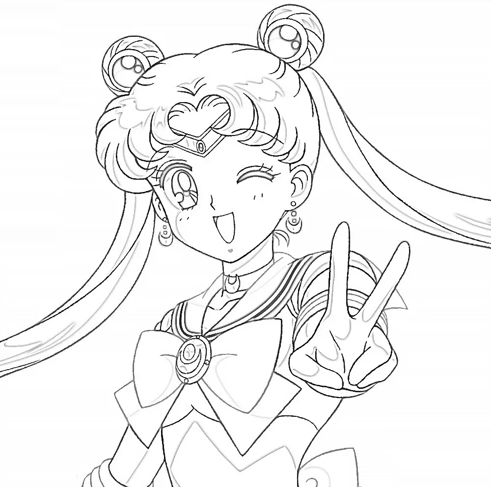Kumpulan Mewarnai Gambar Sailor Moon Terbagus dan Terlengkap 31 Gambar Sailor Moon