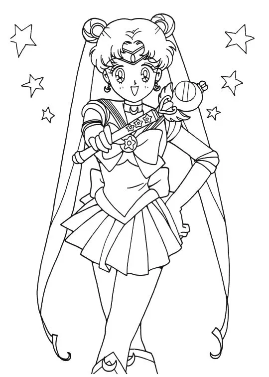 Kumpulan Mewarnai Gambar Sailor Moon Terbagus dan Terlengkap 6 Gambar Sailor Moon