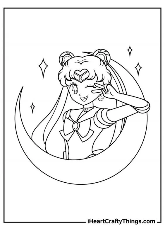 Kumpulan Mewarnai Gambar Sailor Moon Terbagus dan Terlengkap 5 Gambar Sailor Moon