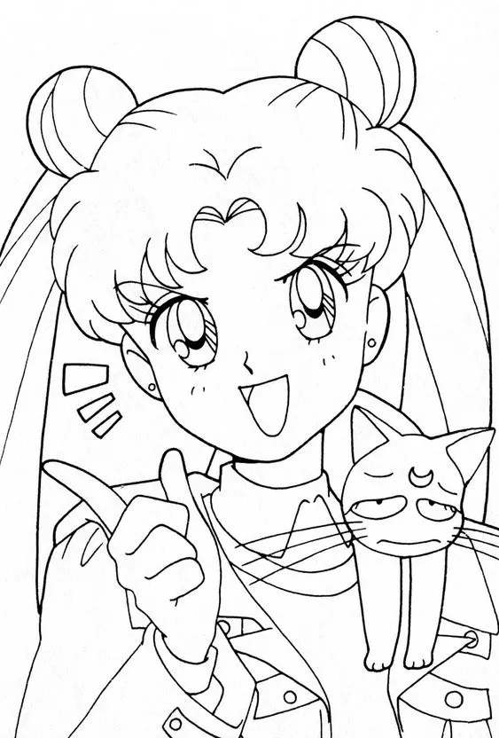 Kumpulan Mewarnai Gambar Sailor Moon Terbagus dan Terlengkap 4 Gambar Sailor Moon