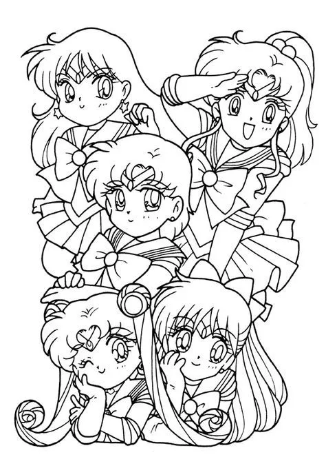 Kumpulan Mewarnai Gambar Sailor Moon Terbagus dan Terlengkap 2 Gambar Sailor Moon