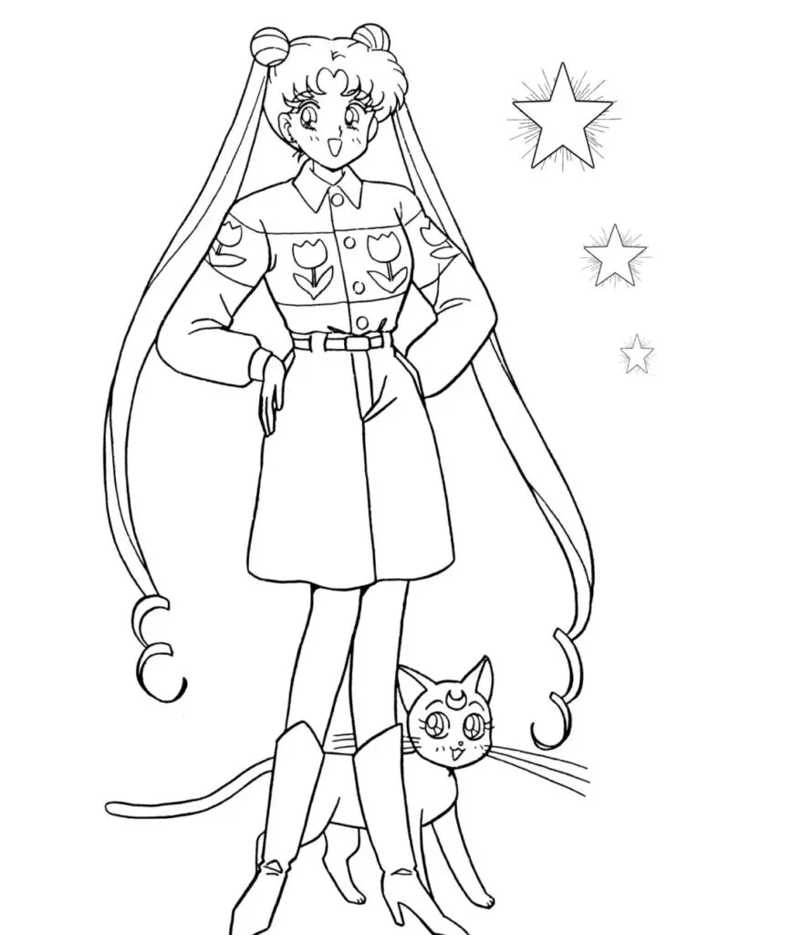 Kumpulan Mewarnai Gambar Sailor Moon Terbagus dan Terlengkap 28 Gambar Sailor Moon