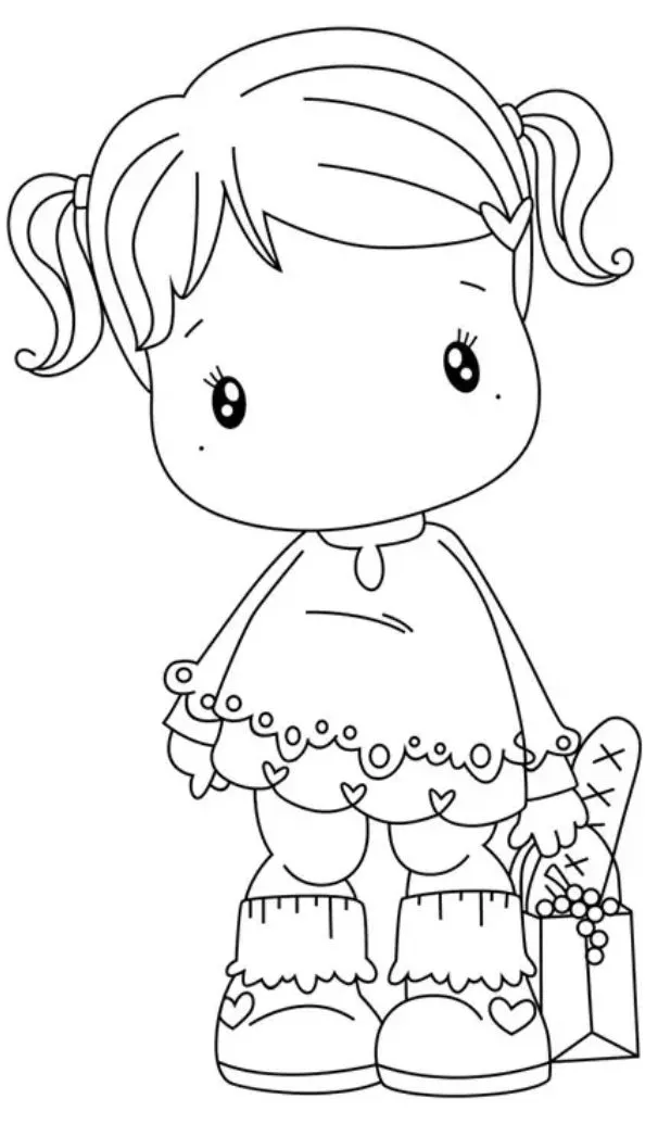 Kumpulan Mewarnai Boneka Paling Bagus dan Terlengkap 30 Mewarnai Boneka