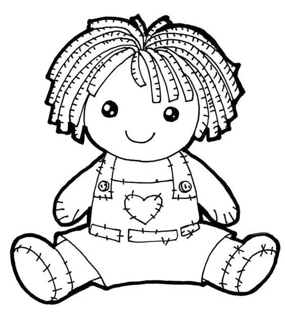 Kumpulan Mewarnai Boneka Paling Bagus dan Terlengkap 11 Mewarnai Boneka