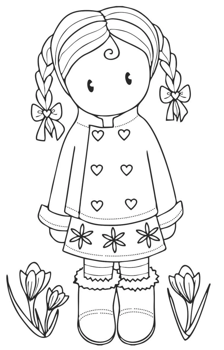 Kumpulan Mewarnai Boneka Paling Bagus dan Terlengkap 25 Mewarnai Boneka