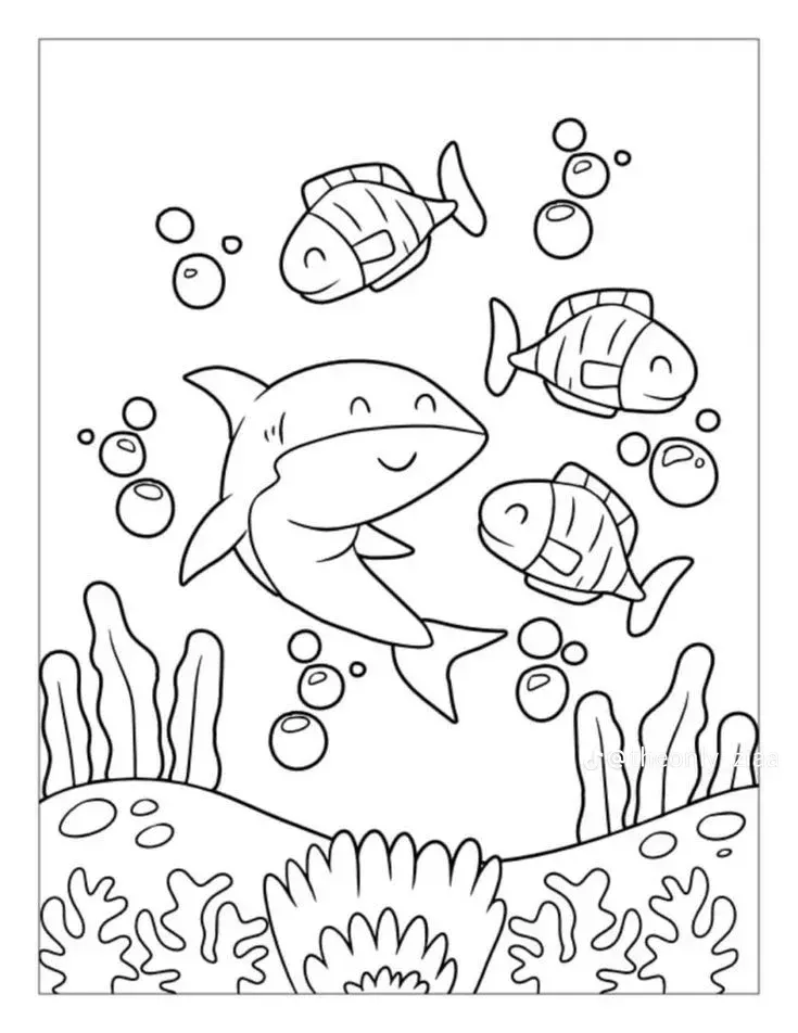 Gambar Mewarnai Ikan