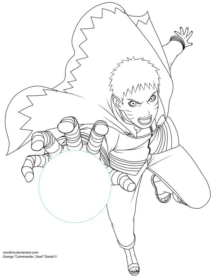 Kumpulan Mewarnai Naruto Mudah Paling Bagus dan Terlengkap 19 Mewarnai Naruto