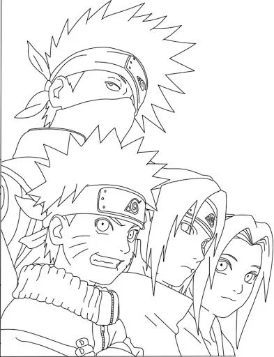 Kumpulan Mewarnai Naruto Mudah Paling Bagus dan Terlengkap 8 Mewarnai Naruto