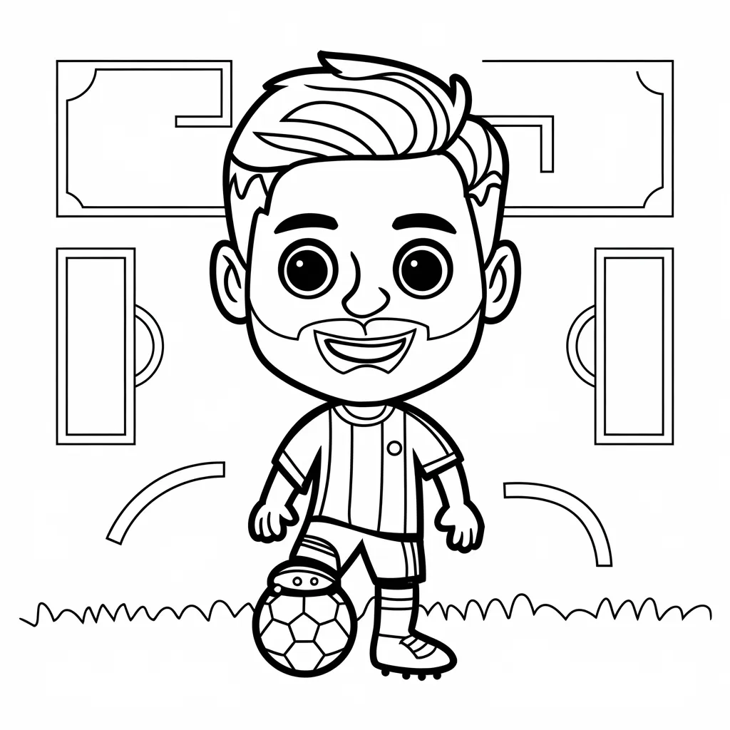 30 Gambar Mewarnai Messi untuk Diwarnai 14 gambar mewarnai messi 13