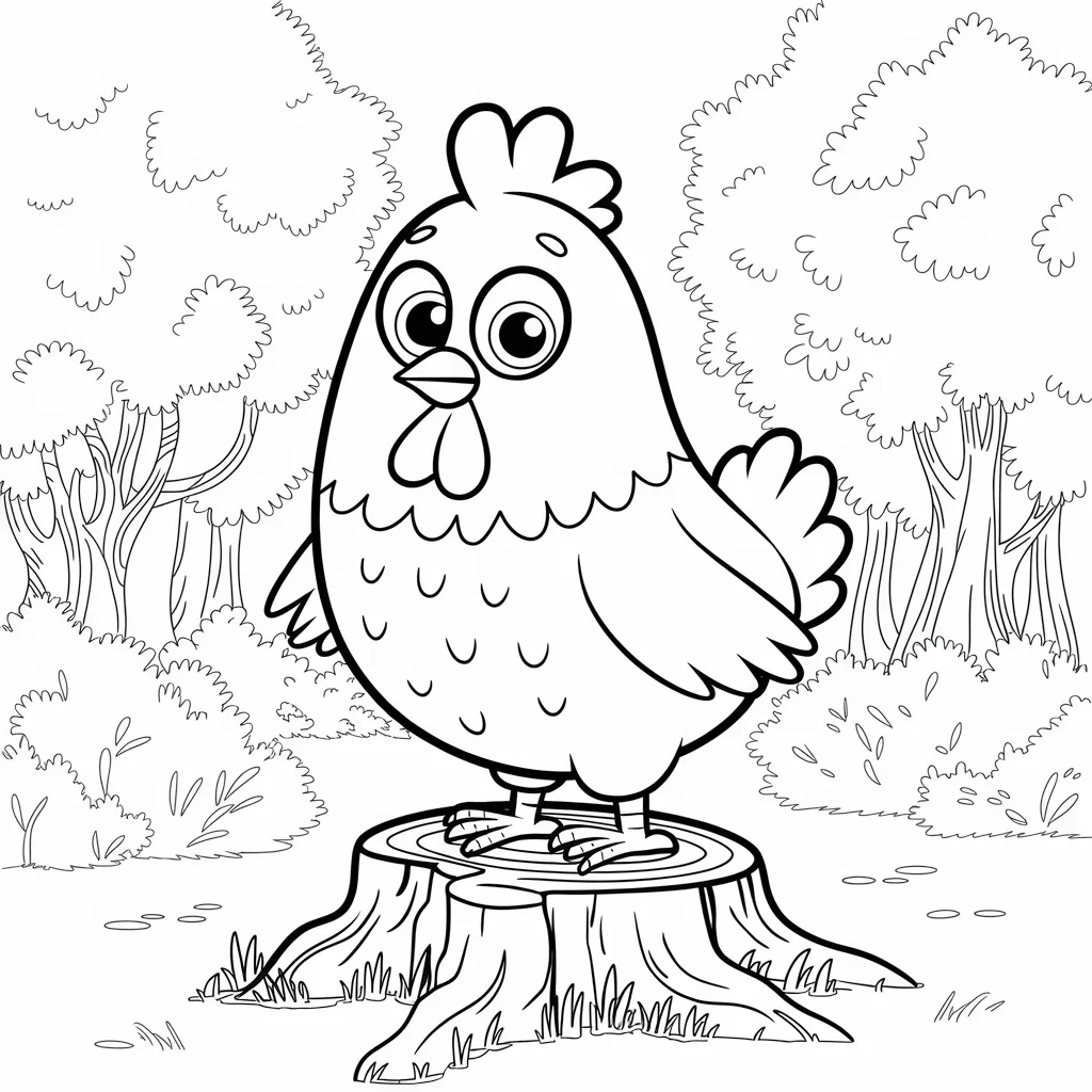 30 Gambar Ayam Hitam Putih untuk Diwarnai 9 gambar ayam hitam putih untuk diwarnai 8