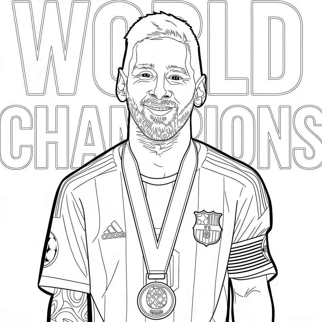 30 Gambar Mewarnai Messi untuk Diwarnai 13 gambar mewarnai messi 12