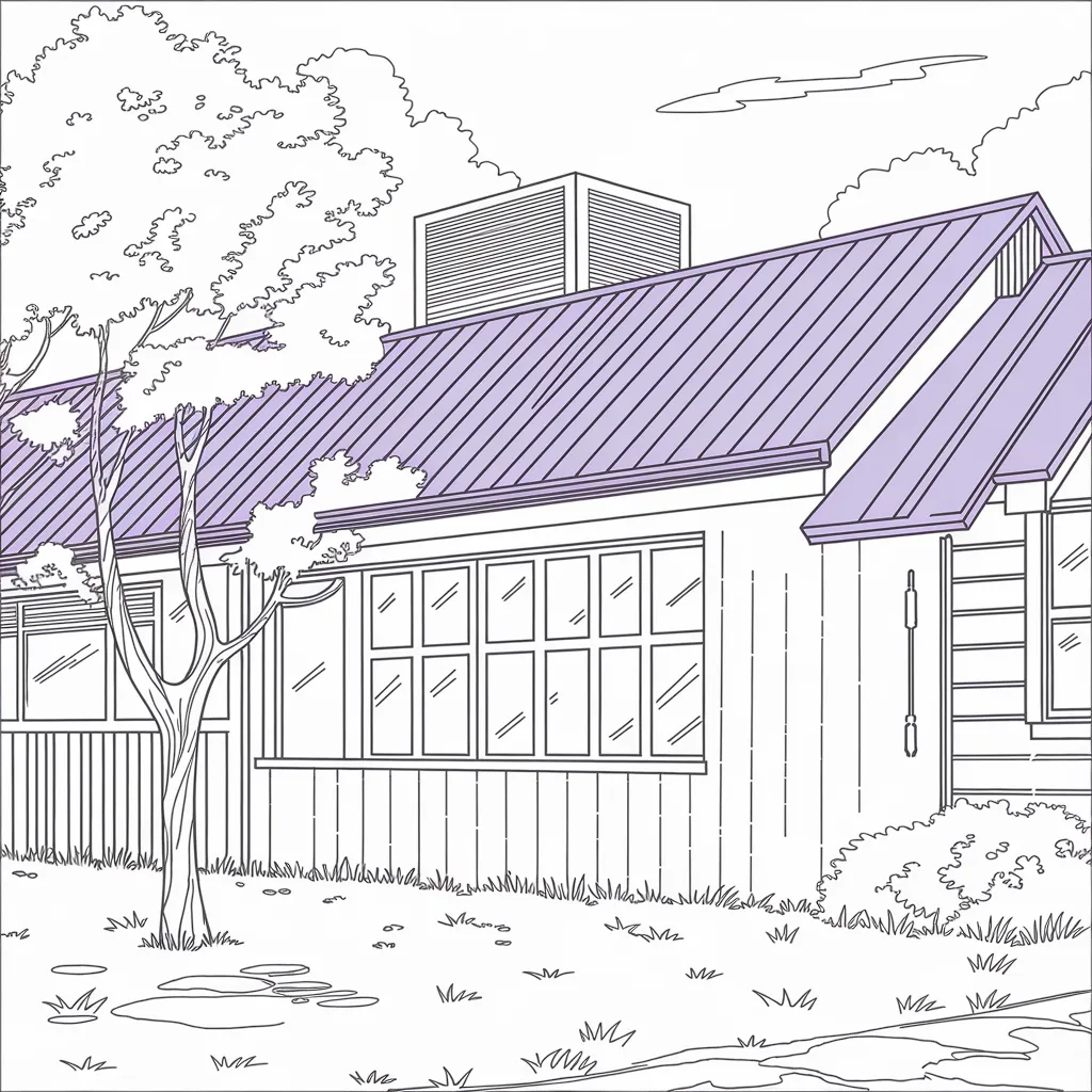 gambar rumah warna ungu 29