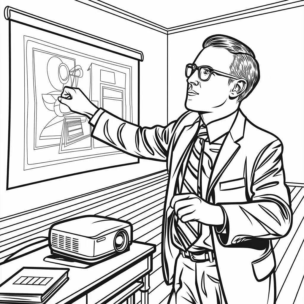 mewarnai gambar pegawai kantor 26