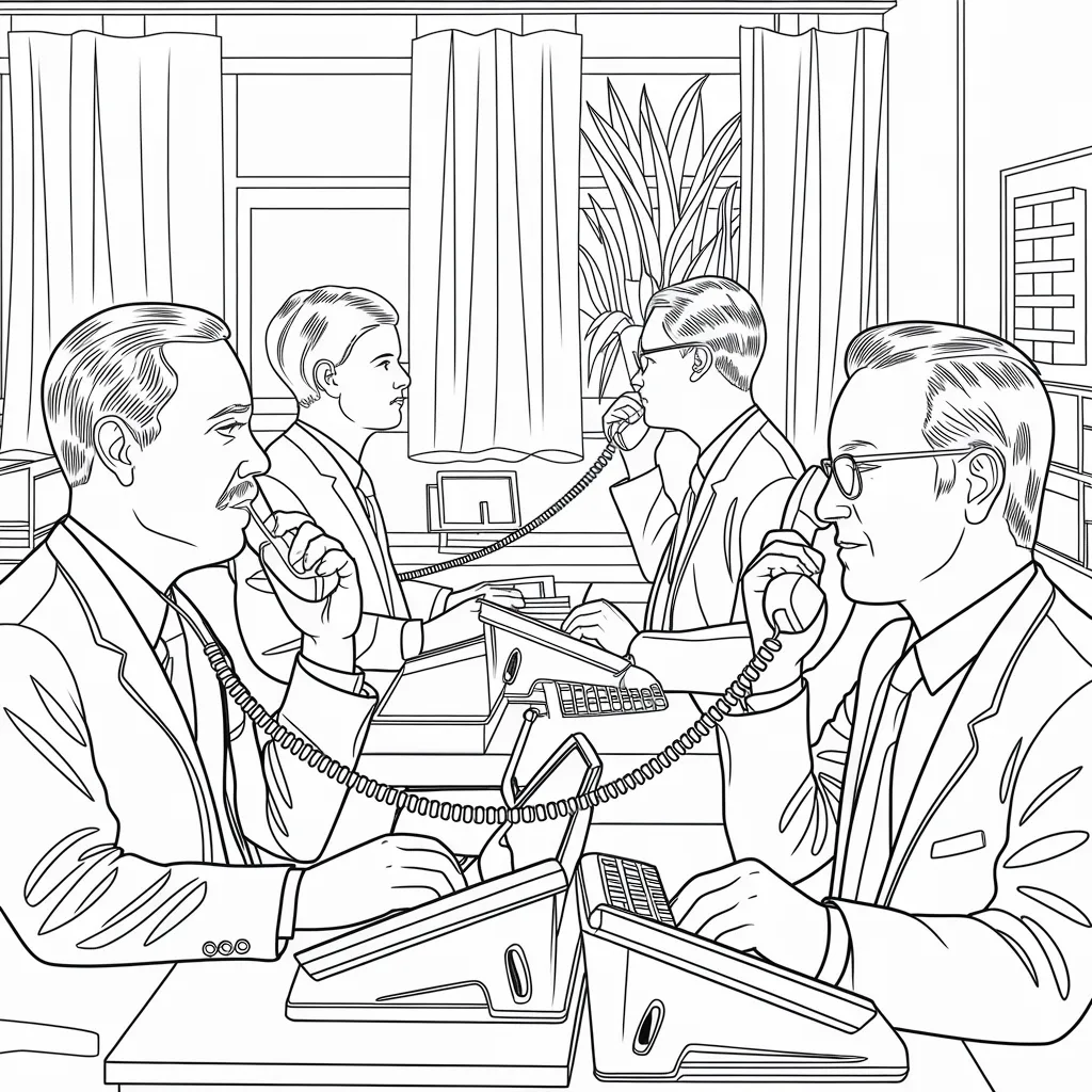 mewarnai gambar pegawai kantor 4