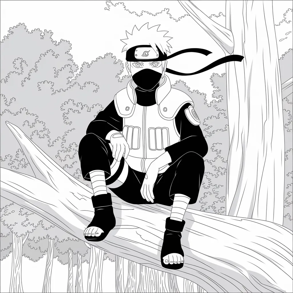 Gambar Mewarnai Kakashi: Mengasah Kreativitas Anak dengan Karakter Favorit 21 gambar mewarnai kakashi 20