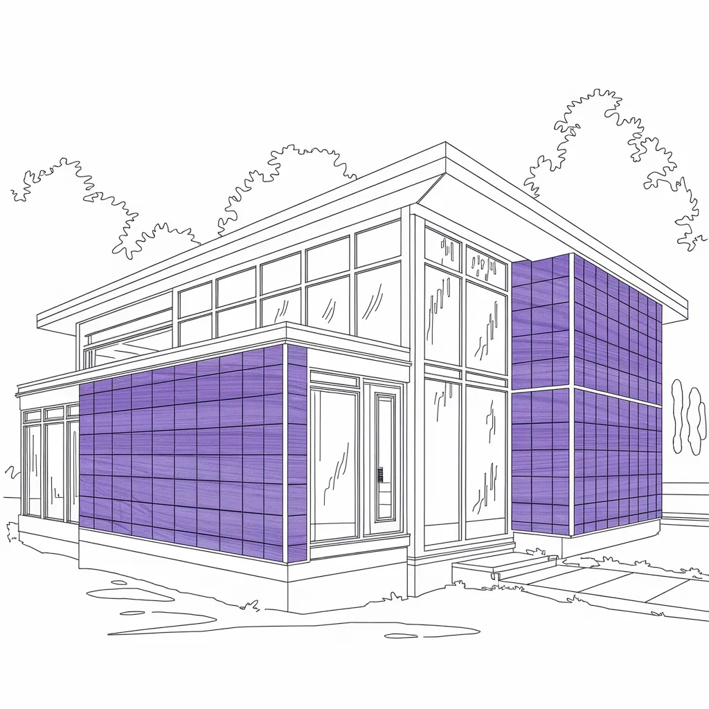 gambar rumah warna ungu 9