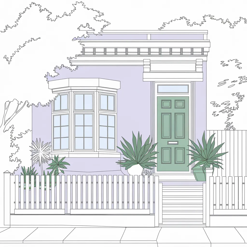 gambar rumah warna ungu 1