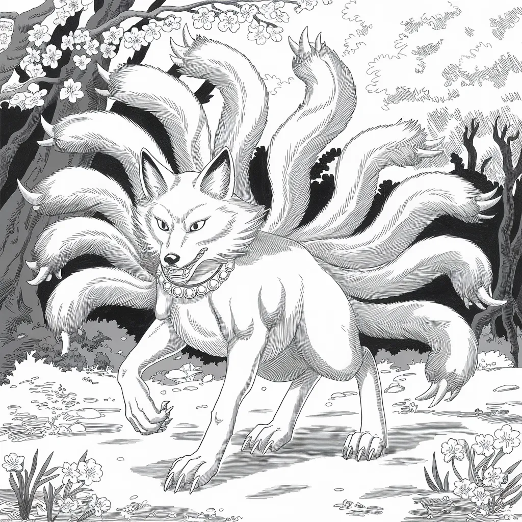 gambar mewarnai naruto kyubi 19