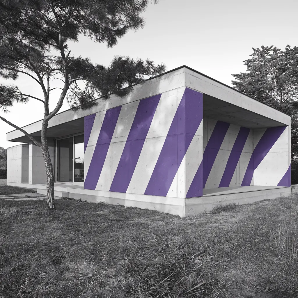 gambar rumah warna ungu 13