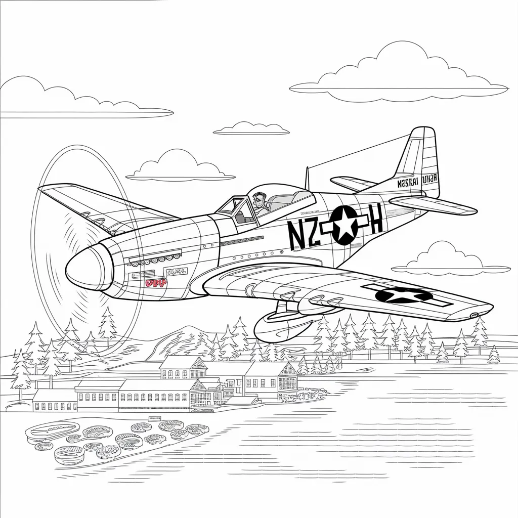 mewarnai gambar pesawat tempur 18