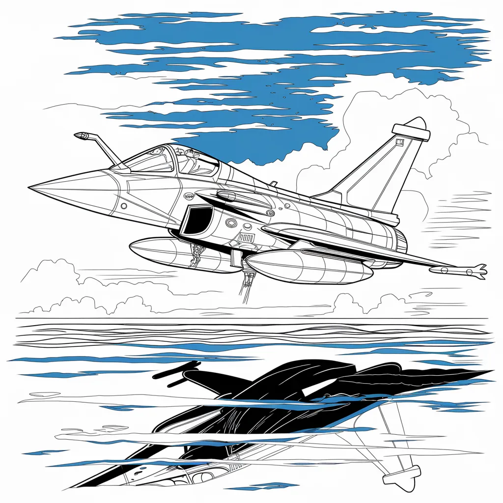 mewarnai gambar pesawat tempur 9