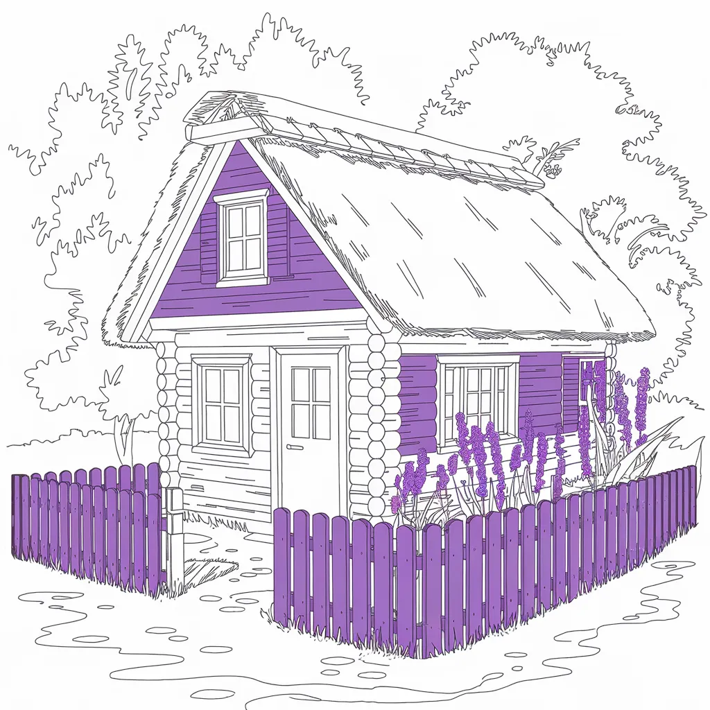 gambar rumah warna ungu 7