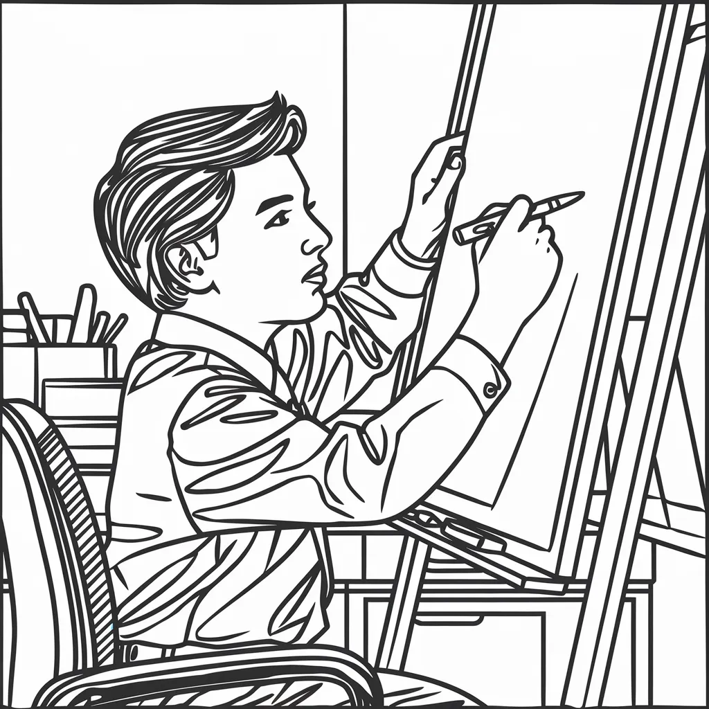 mewarnai gambar pegawai kantor 21