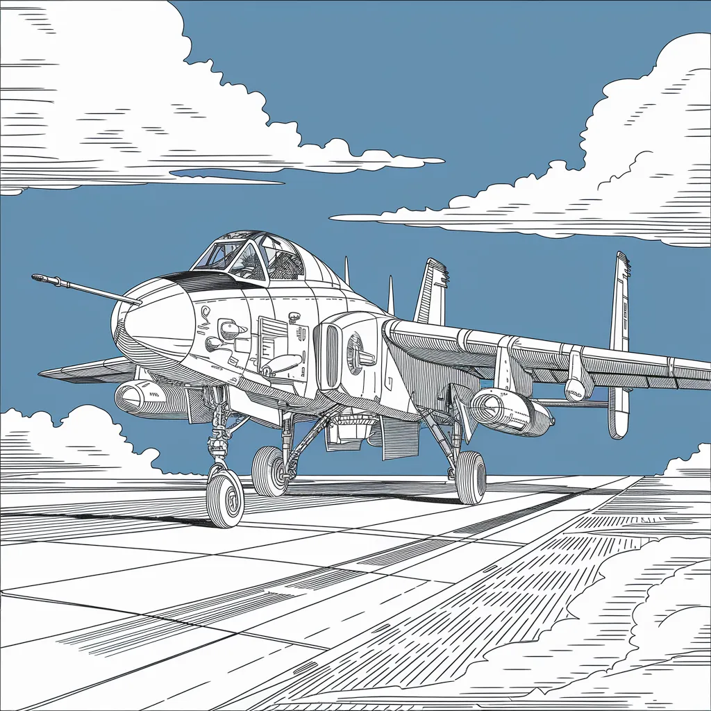 mewarnai gambar pesawat tempur 13