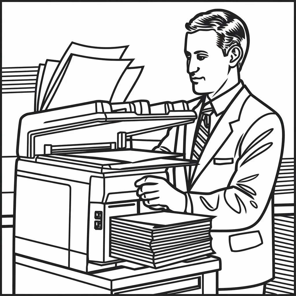 mewarnai gambar pegawai kantor 12