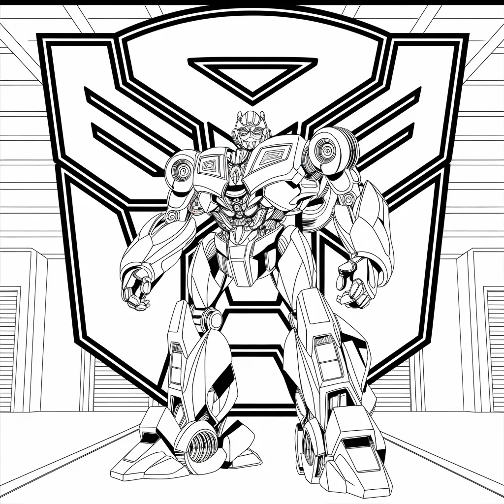 gambar mewarnai mobil bumblebee untuk anak-anak 13