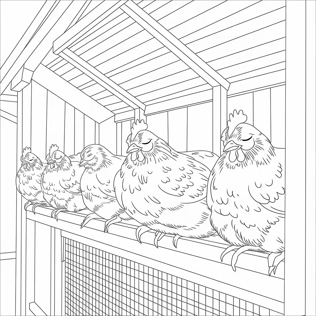 30 Gambar Ayam Hitam Putih untuk Diwarnai 28 gambar ayam hitam putih untuk diwarnai 27