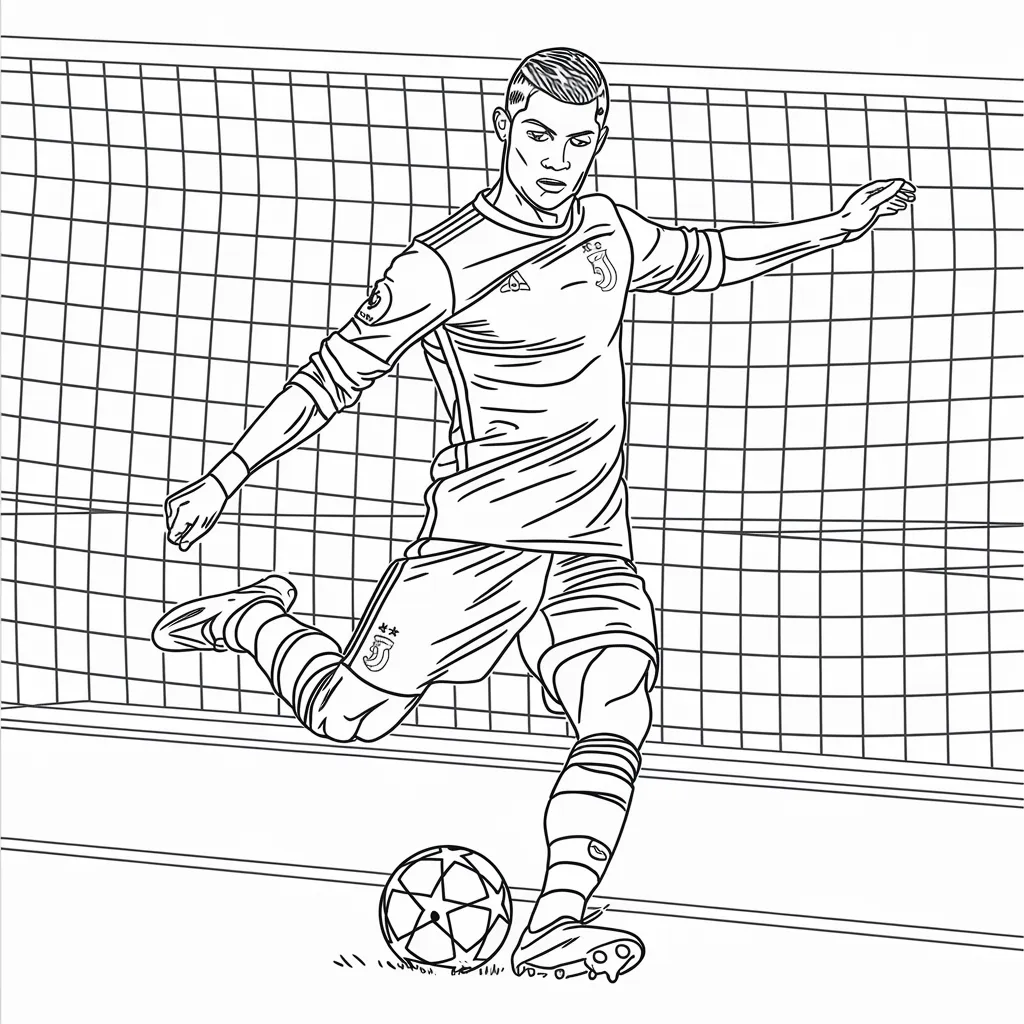 gambar mewarnai ronaldo 6