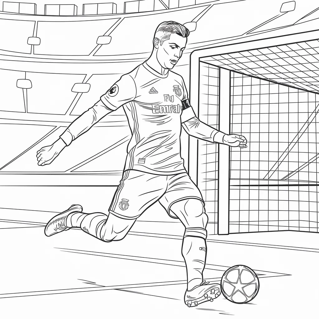 gambar mewarnai ronaldo 14