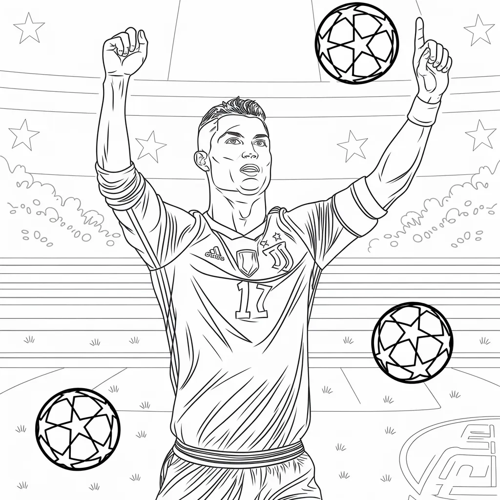 gambar mewarnai ronaldo 29