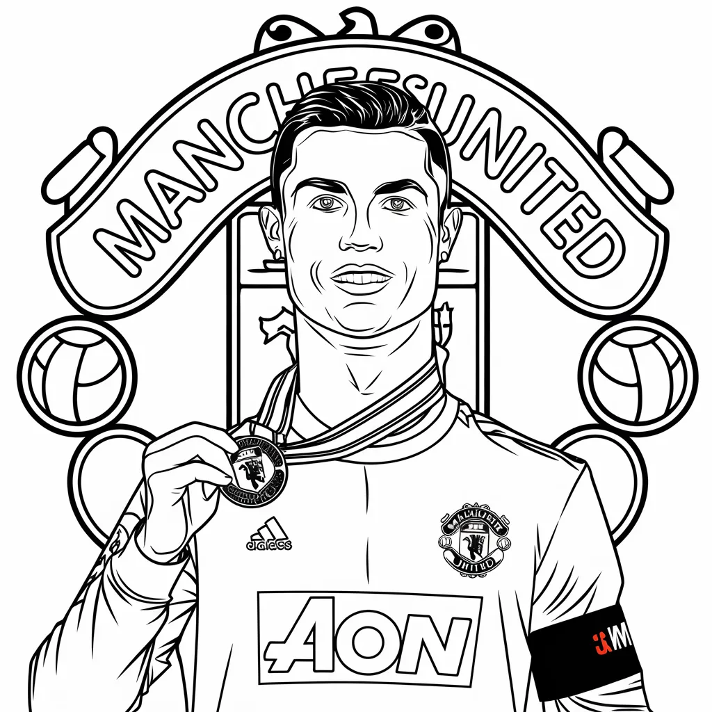 gambar mewarnai ronaldo 15