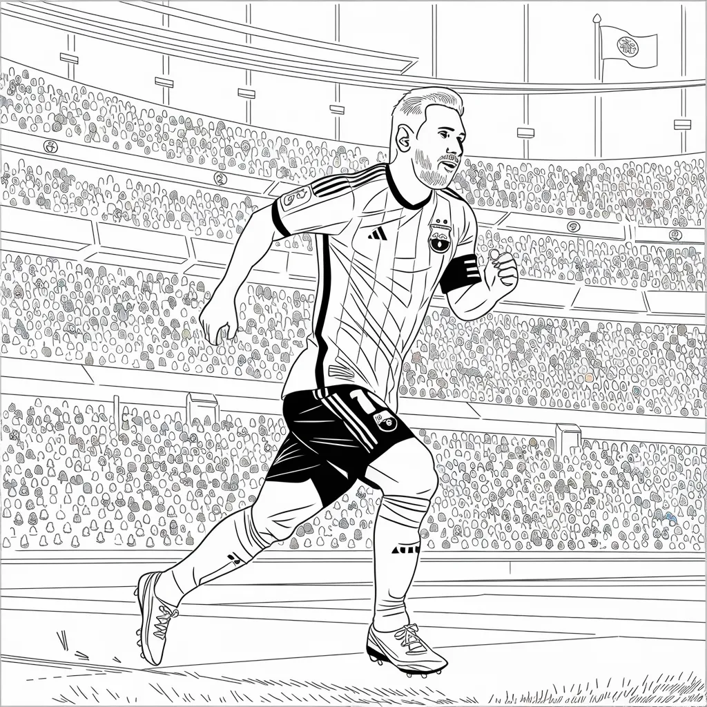 30 Gambar Mewarnai Messi untuk Diwarnai 18 gambar mewarnai messi 17