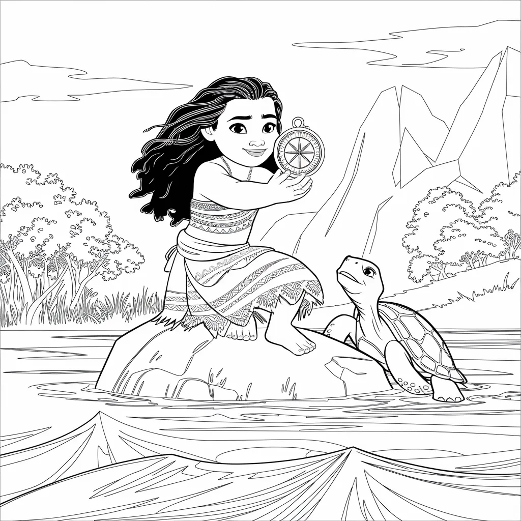 30 Gambar Mewarnai Moana untuk Mengasah Kreativitas Anak 17 gambar mewarnai moana 16