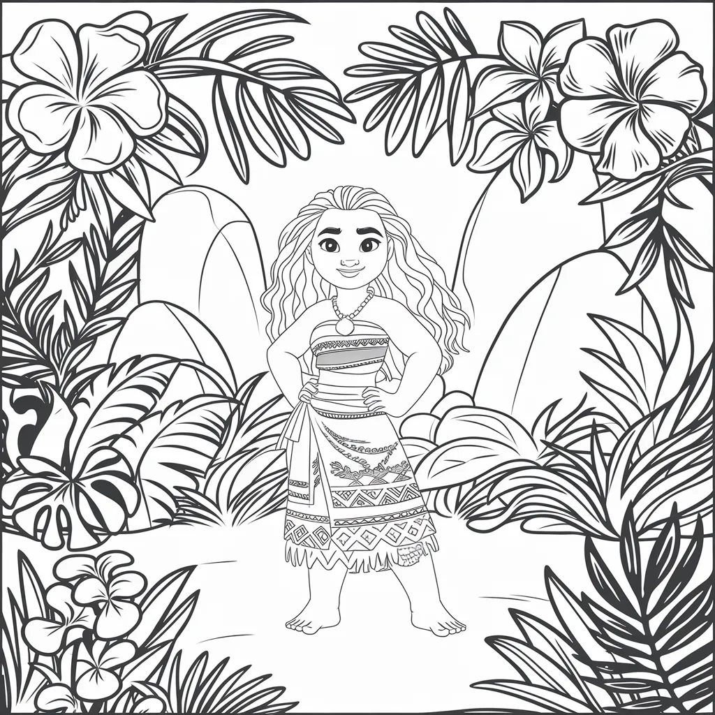 30 Gambar Mewarnai Moana untuk Mengasah Kreativitas Anak 16 gambar mewarnai moana 15