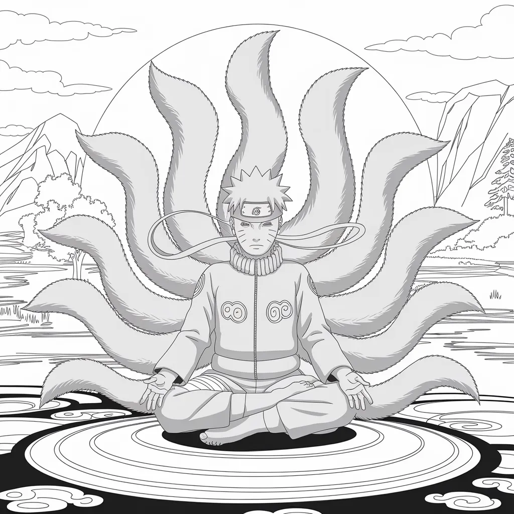 gambar mewarnai naruto kyubi 29