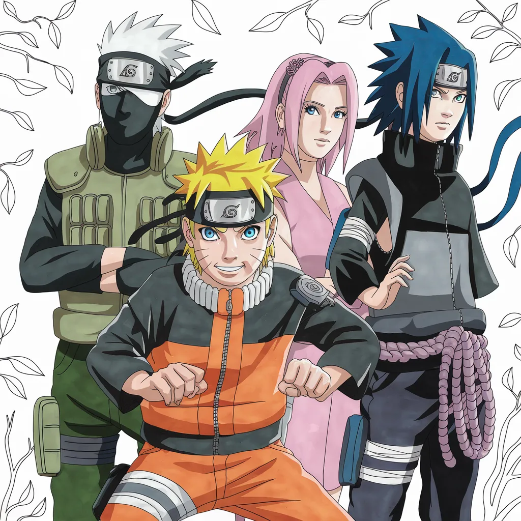 gambar mewarnai naruto dan sasuke 11