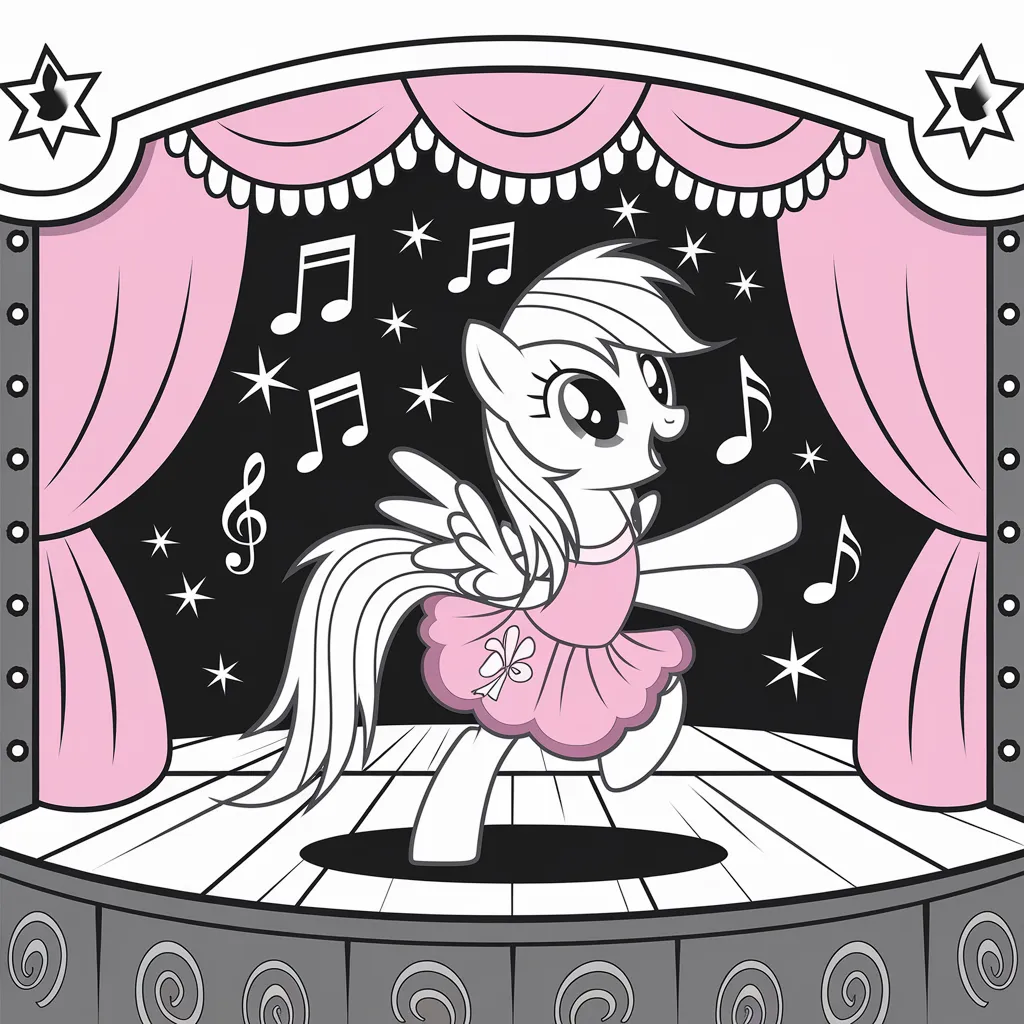 gambar mewarnai kuda poni rainbow dash 18 