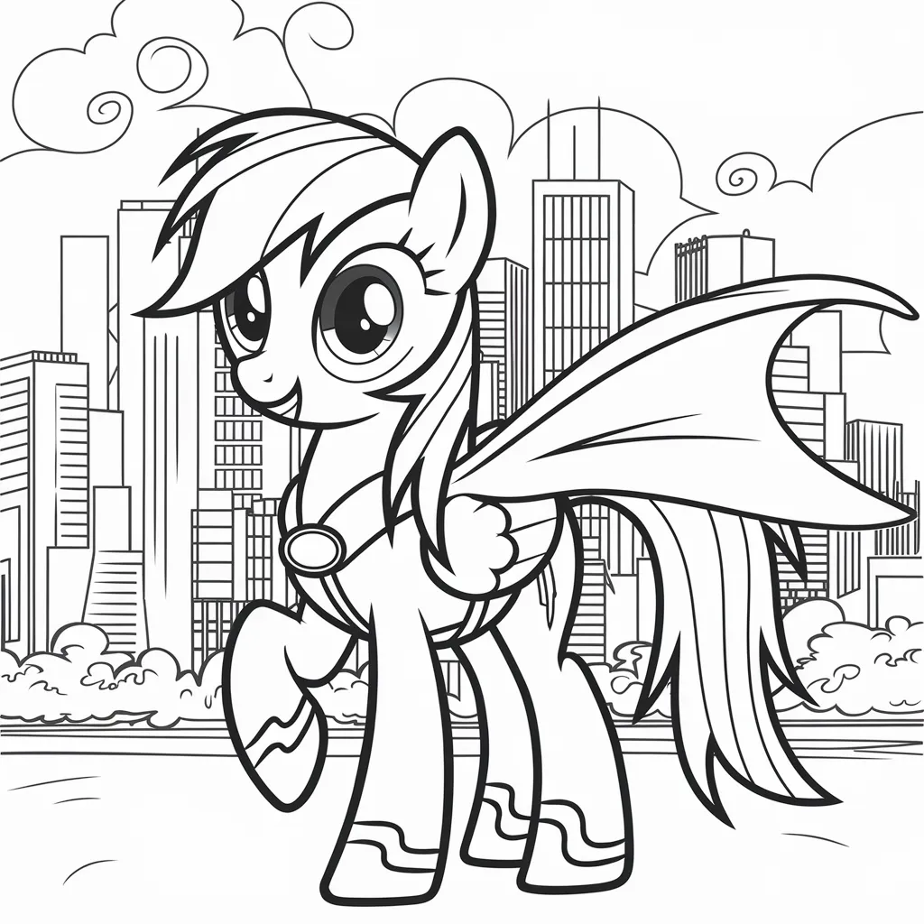 gambar mewarnai kuda poni rainbow dash 17 