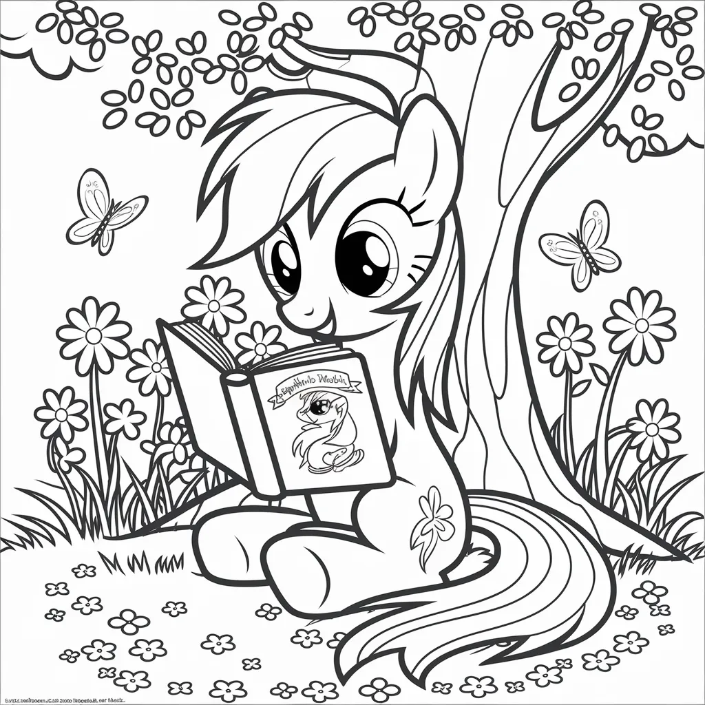 gambar mewarnai kuda poni rainbow dash 7 