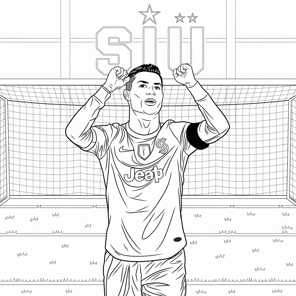 gambar mewarnai ronaldo 24