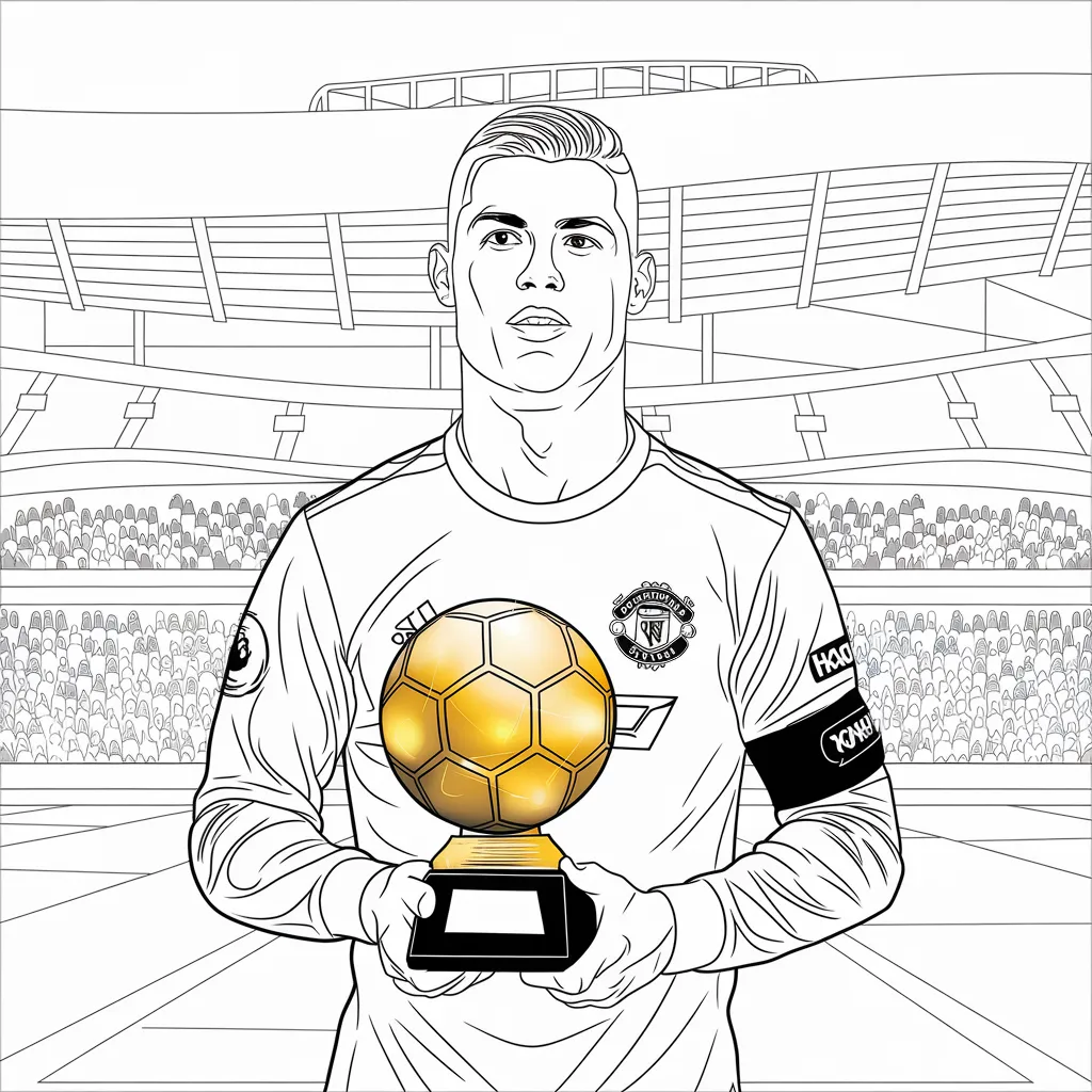 gambar mewarnai ronaldo 9